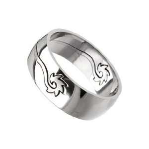  Finger Ring Stainless Steel with Flower Design   Ring033 