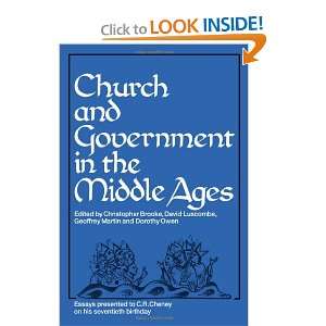  Church and Government in the Middle Ages (9780521211727 
