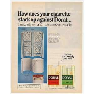  1972 Doral Cigarette How Does Yours Stack Up? Print Ad 