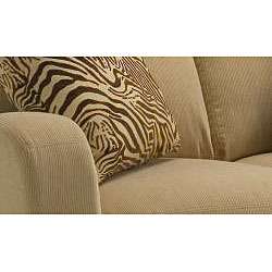 Encore 3 piece Wheat Sofa, Loveseat , and Houndstooth Fabric Chair Set