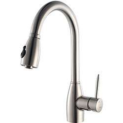 Kraus Stainless Steel Single Lever Pull out Sprayer Kitchen Faucet 
