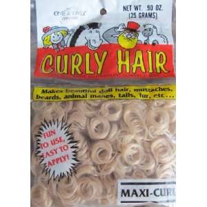 Only Creations CURLY HAIR .90 Oz. MAXI CURL Doll Hair SANDY BLONDE 