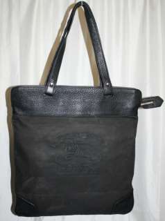 BURBERRY Black Big Leather Handbag 16x15  