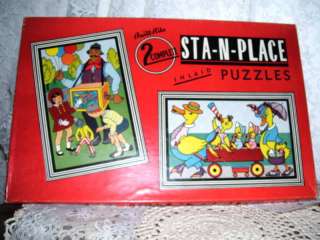BUILT RITE STA N PLACE INLAID PUZZLES MONKEY 1946 USA  