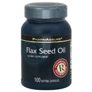  PharmAssure Flax Seed Oil, Softgel Capsules 100 softgel 