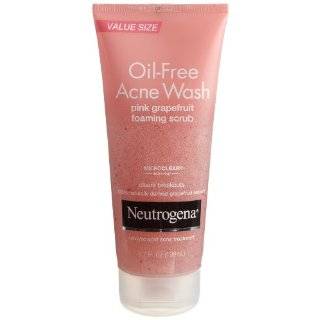 Neutrogena Oil Free Acne Wash Scrub, Pink Grapefruit, Value Size, 6.7 