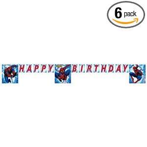 Amazing Spider Man Plastic Banners (Pack of 6) Health 