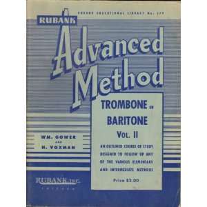   Method (Trombone Baritone) Vol. 2 W.M Gower and H. Voxman Books