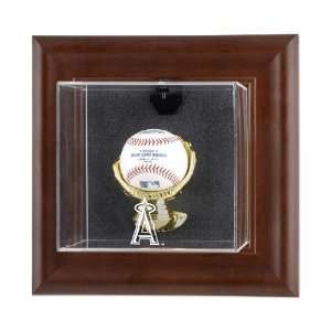   Angels Brown Framed Wall Mounted Logo Baseball Case: Sports & Outdoors