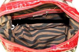 NEW Western Cross Purse Zebra Handbag Boston Bag Red  