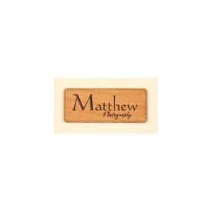  Personalized Wooden Rectangle Name Badge 3x1.25 Office 