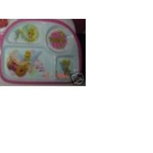  Disney Tinkerbell Dinner Plate with Section Platter: Toys 