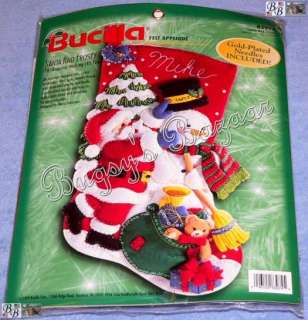   AND FROSTY Snowman, Toys Felt Christmas Stocking Kit   OOP  