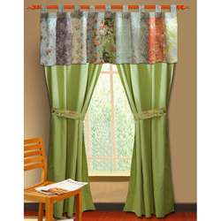 Greenland Home 84 inch Cotton Blooming Prairie Window Panels with Tie 
