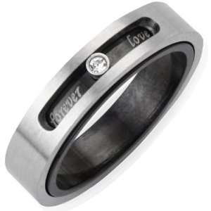   Zirconia Forever Love Twistable 4.1mm Band Ring   Women (Size 7