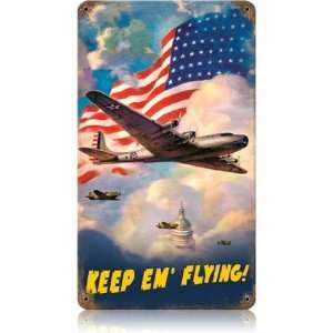  B15 US Flag Allied Military Vintage Metal Sign   Victory 