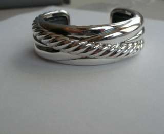 David Yurman Narrow Crossover Cuff Bracelet sterling silver  