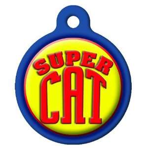   Pet ID Tag for Cats   Super Cat   Small   .875 inch