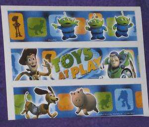 TOY STORY EDIBLE IMAGE RICE PAPER SHEETS,PRINTS. 3 PC.  