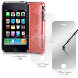     RED CRYSTALS CASE & LCD PROTECTOR FOR iPHONE 3G 3GS: Electronics