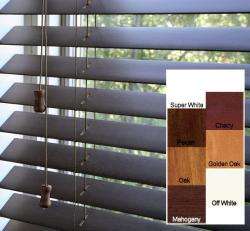    grip Customized Real Wood 17 inch Wide Window Blinds  