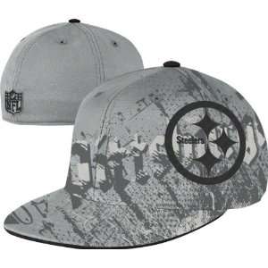   Steelers Flex Hat: Grey Series Flat Brim Flex Hat: Sports & Outdoors