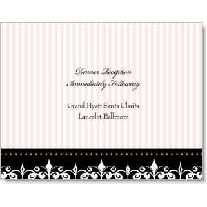  Coral Damask Wedding Reception Cards