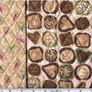  45 Wide Make Mine Chocolate Double sided Quilted Rose 