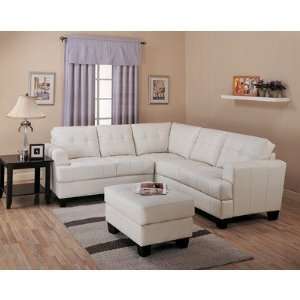   Comet Three Piece Bonded Leather Sectional Sofa Furniture & Decor