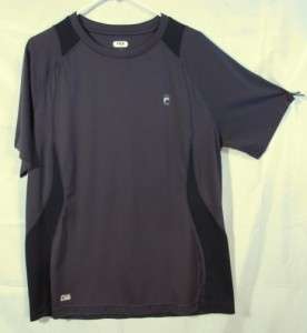 Fila Sport Perfomance Athletic T  Shirt, Men L, Charcoal Gray & Black 