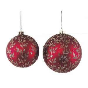   /Beaded Round Glass Ball Christmas Ornaments 4 5 Home & Kitchen
