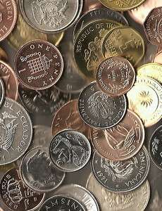 100 Uncirculated World Foreign Coins,Mint Lot !  