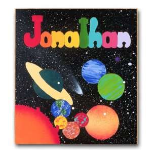    Wooden Puzzle with Kids Name Outer Space Planets: Toys & Games