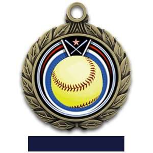 com Custom Hasty Awards 2.75 Softball Eclipse Insert Medals GOLD/NAVY 