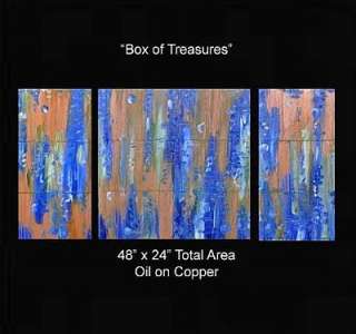 Abstract, TRIPTYCH, Modern, Copper, Wall Sculpture  