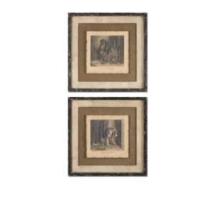   of 2) Decorative Oil Reproduction Hanging Painting: Home Improvement