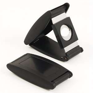   Acrylic Stainless Steel Double Blade Fold Away Style Cigar Cutter