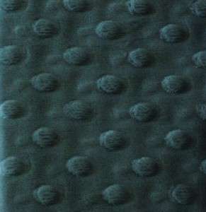 FOREST GREEN MINKY DIMPLE DOT CHENILLE SEW FABRIC BTY  