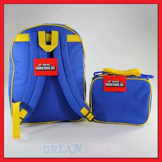 16 Super Mario Bros Backpack and Lunch Bag Set   Boys  