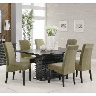  7PC Black Contemporary Dining Table Set: Furniture & Decor