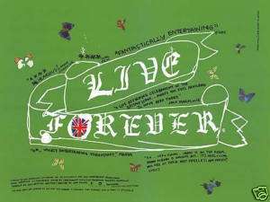 LIVE FOREVER uk quad movie poster DAMIEN HIRST (2003)  