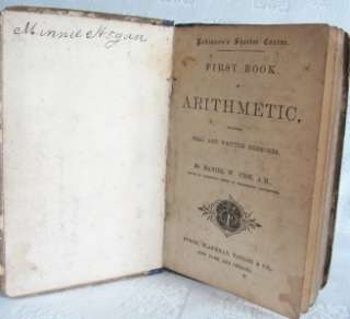 First Book In Arithmetic By Daniel W. Fish 1874 HB  