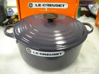 Le Creuset Cast Iron 5.5 Qt Round Casserole   Cassis  
