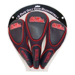 Ole Miss Rebels   3 Pack Zippered Headcover  Sports 