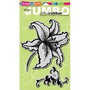    Stampendous Jumbo Cling Rubber Stamp Tiger Lily: Home & Kitchen