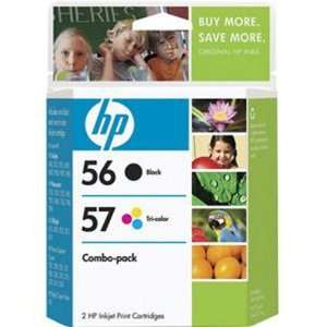  New Hp 56/57 Combo Pack Ink Cartridges Black Color For 