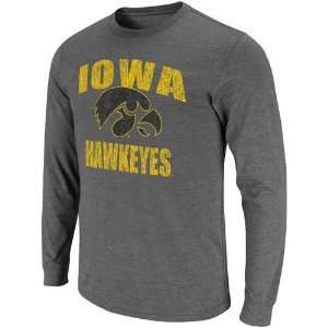 Iowa Hawkeyes All American Long Sleeve T Shirt   Charcoal (Large 