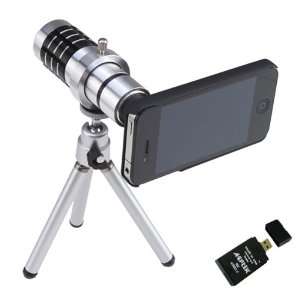  12x Zoom Telescope Camera Lens with Tripod for iPhone 4 iPhone 