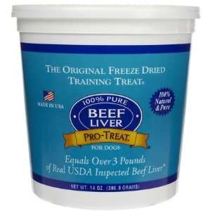 Pro Treat All Natural Freeze Dried   Beef Liver   14 oz (Quantity of 1 