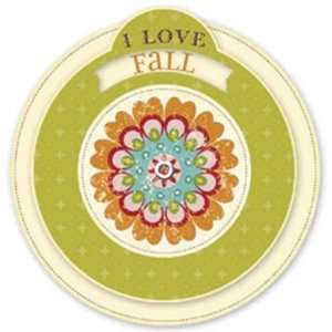  Hello Fall Chipboard Spinner Sticker Arts, Crafts 